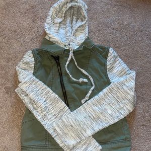 love fire army green jacket